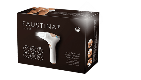 Faustina 3-in-1 IPL Device Packaging